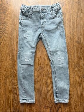 Denim&Co Light Blue Distressed Kids Jean Pants